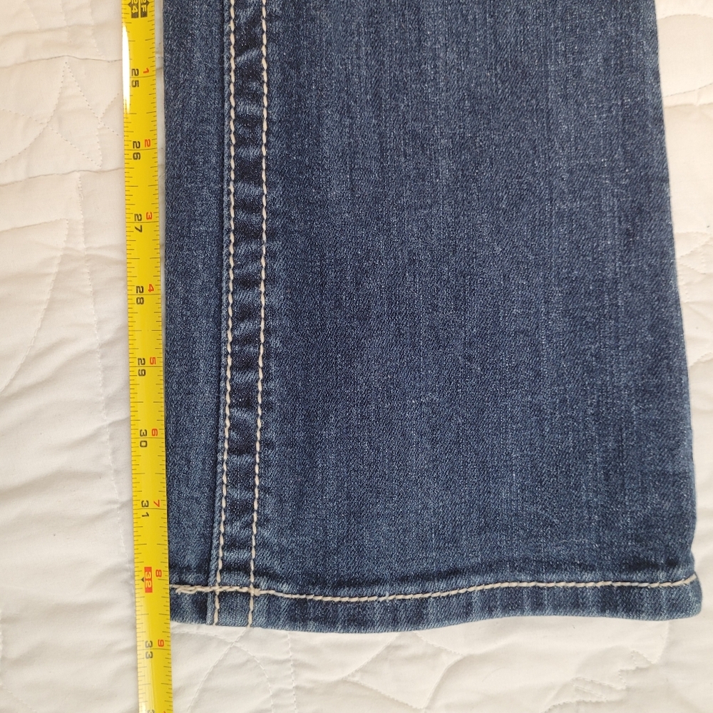Miss Me Dark Blue Women's Bootcut Jeans Size 27 Bling Zebra Print - Picture 13 of 15